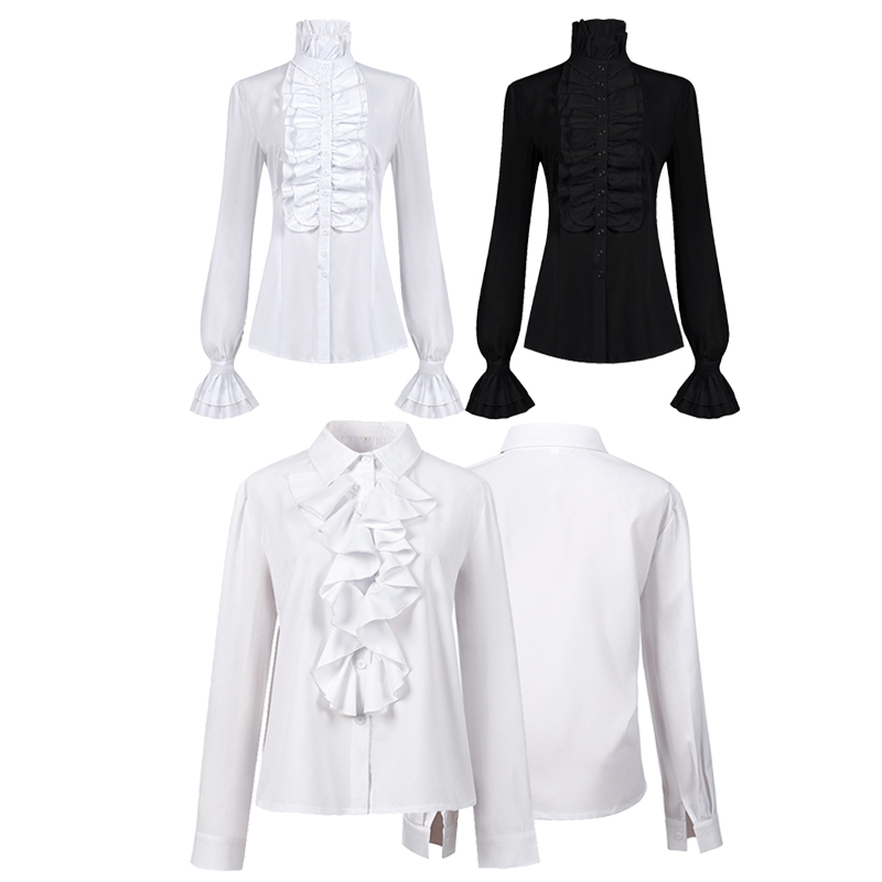 Women'S Accessories Louis Vuitton - Chemise médiévale à volants pour femmes,