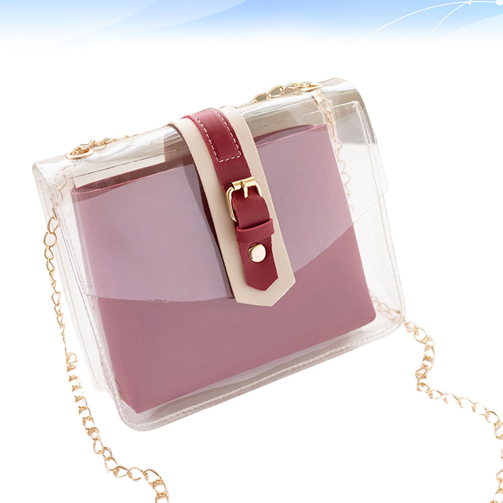 Wallet Chain Bag - Sac à bandoulière transparent à chaîne,
