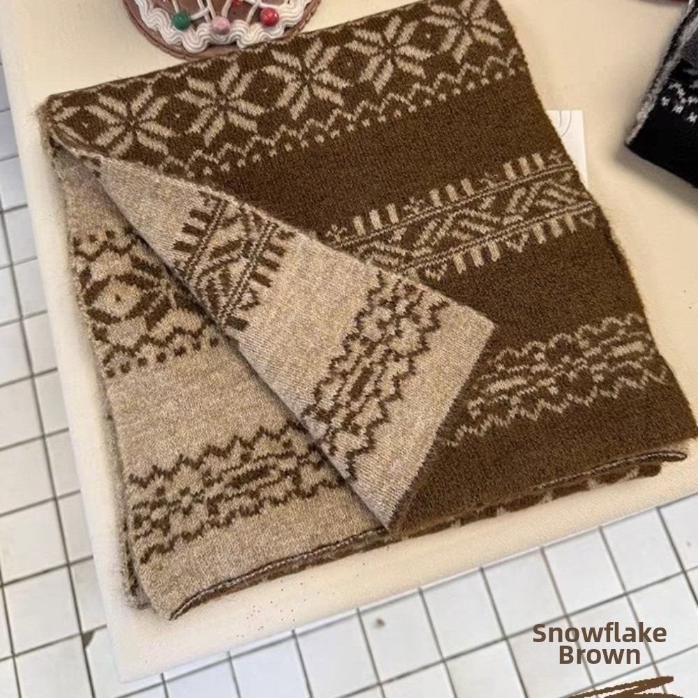 Women'S Korean Accessories - Écharpe de Noël en tissu tricoté,