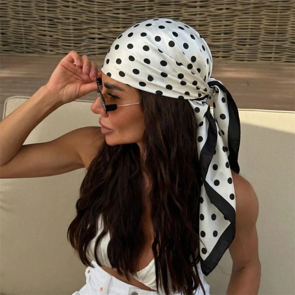 Écharpe élégante à pois imprim - Women'S Korean Accessories avis et prix