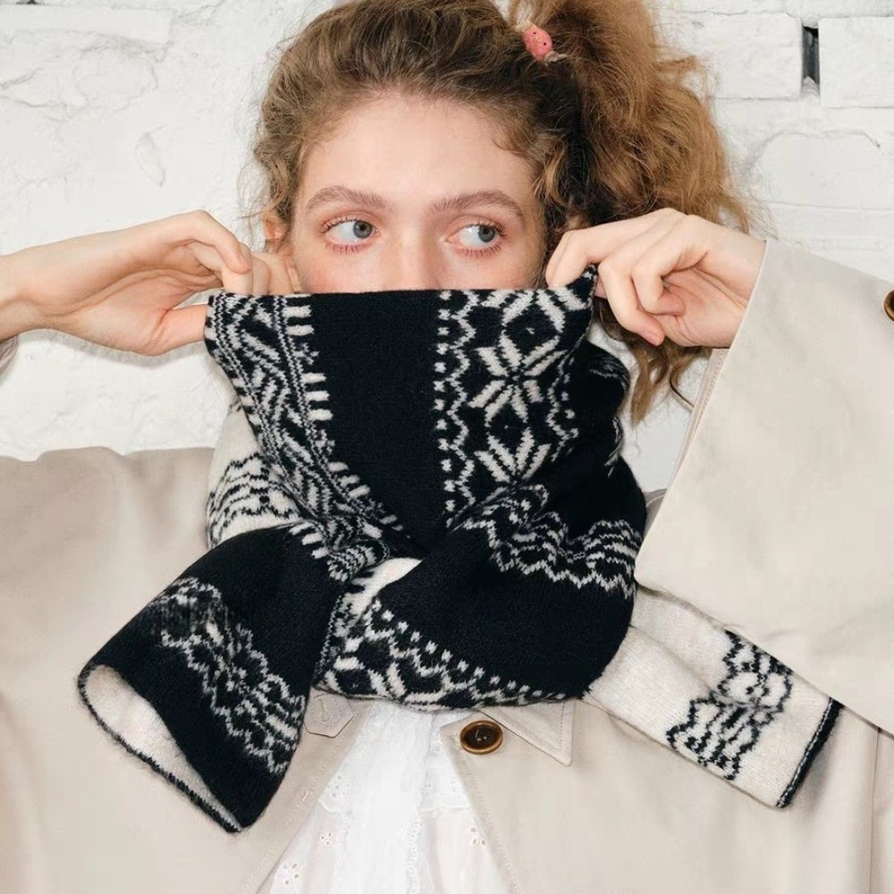 Écharpe de Noël en tissu trico - Women'S Korean Accessories avis et prix