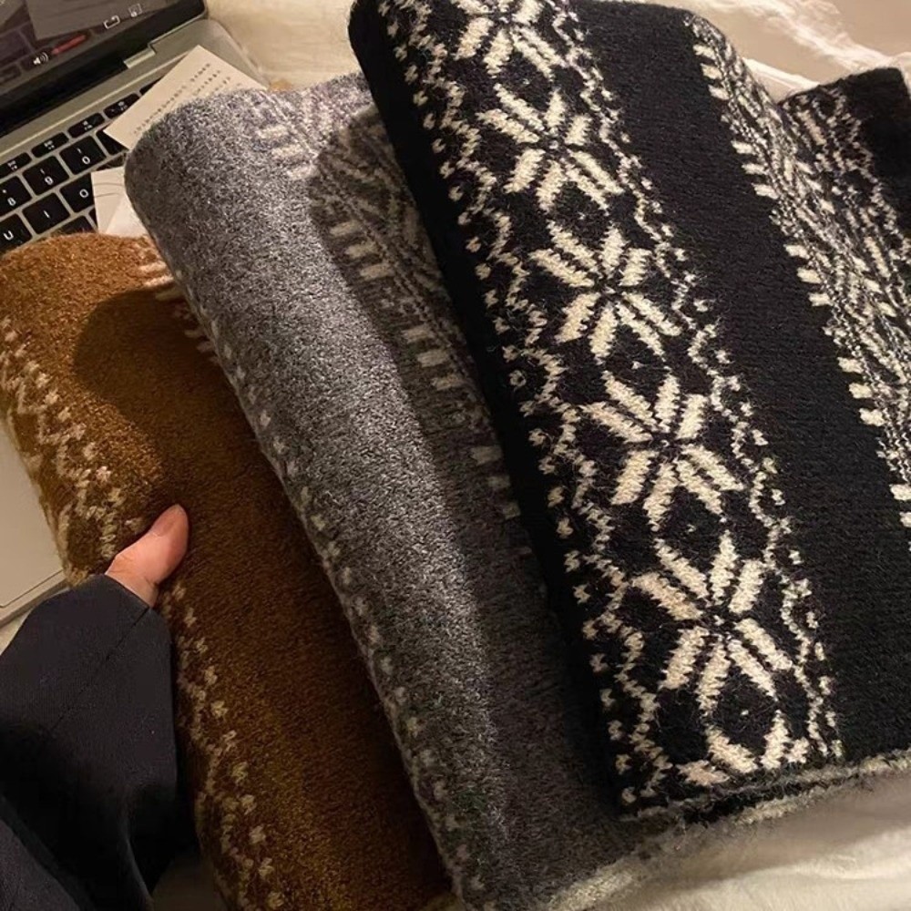 Écharpe de Noël en tissu trico - Women'S Korean Accessories avis et prix