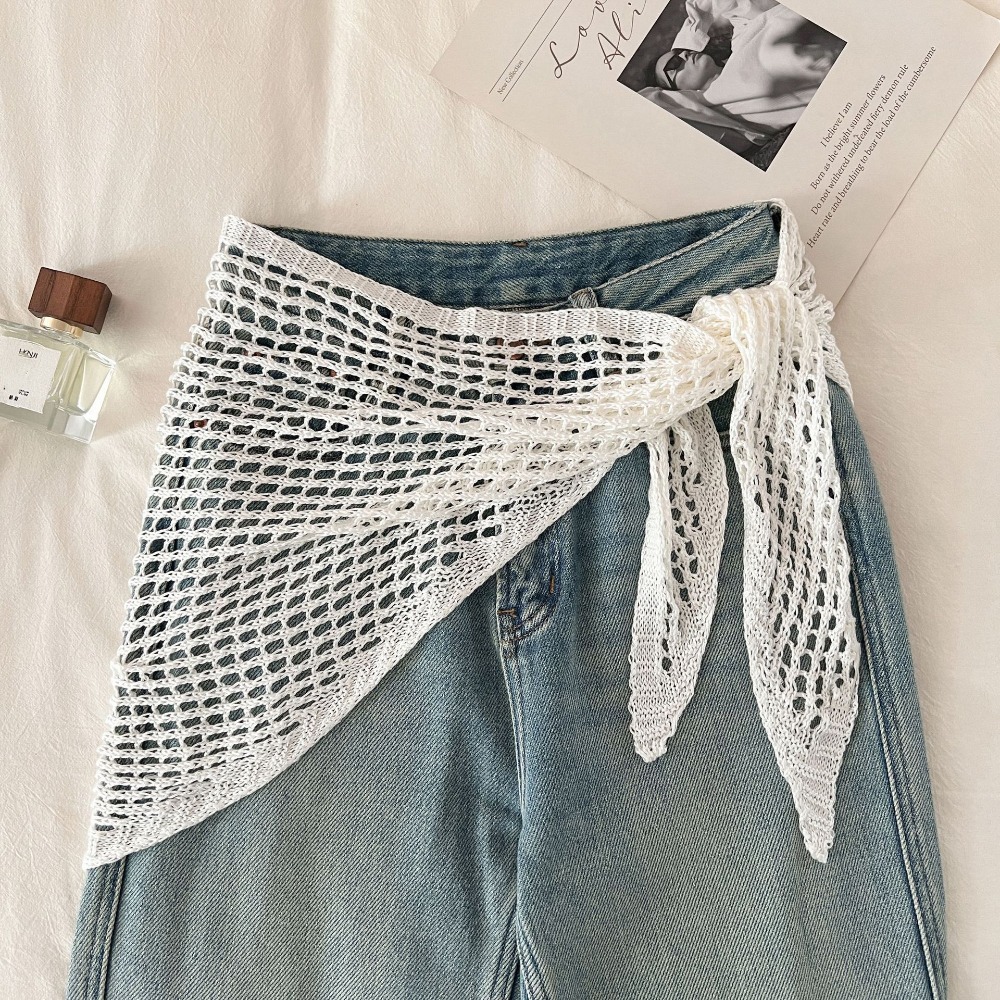 Écharpe triangulaire unie Y2K  - Women'S Korean Accessories avis et prix